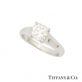 Tiffany & Co. Lucida Cut Diamond Ring in Platinum 1.29ct G/VS1